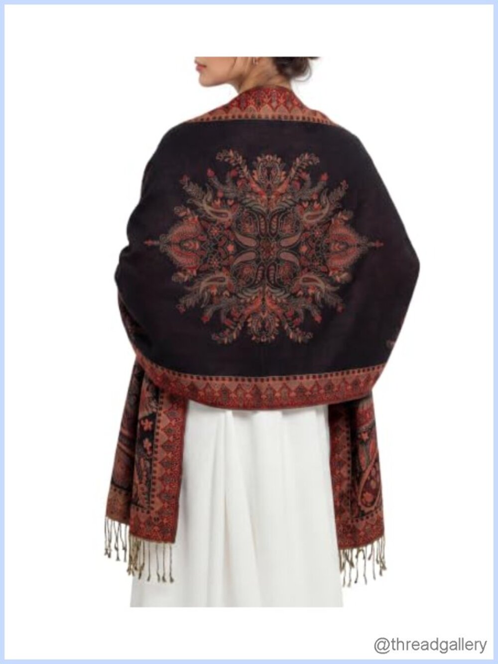 Womens Pashmina Shawl Wrap Paisley Evening Dress Scarf Tassels